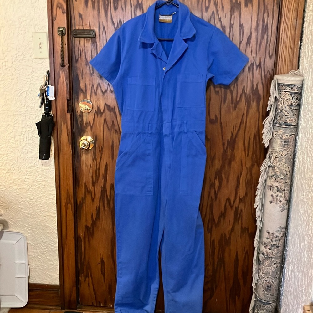 Short-Sleeve Jumpsuit Big Bud Press Cornflower Blue L